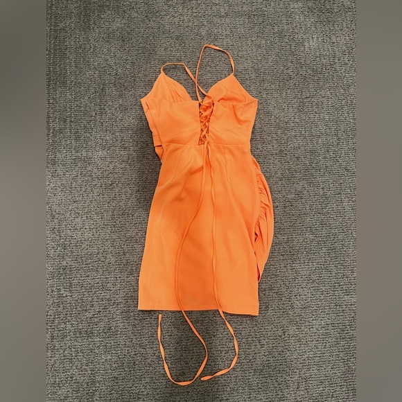 Coral lace up Kayla dress - Picture 5 of 7